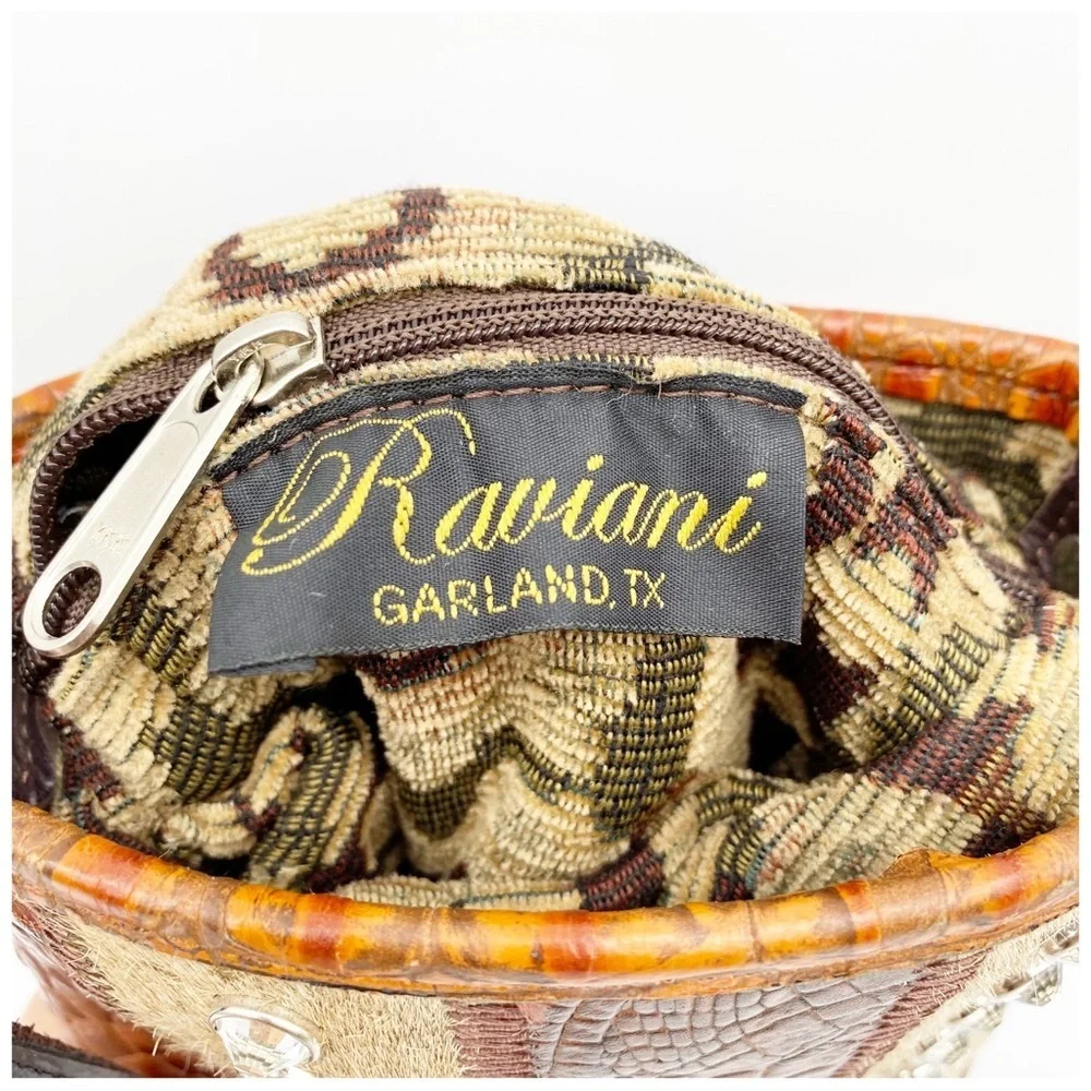Raviani Leather Croc Embossed‎ Crossbody